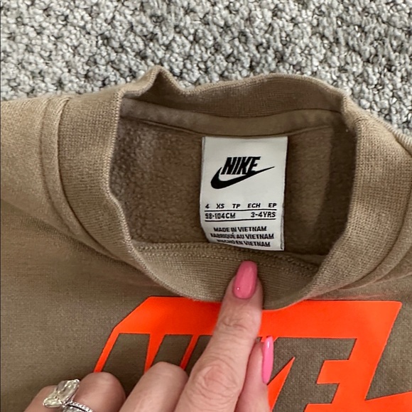 Nike Kids Brown and Orange Sweatshirt and Joggers Set - Picture 3 of 7